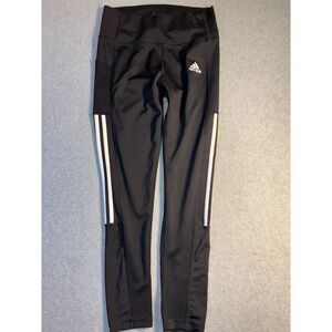 adidas Activewear Leggings Women Medium Black Primegreen Aeroready Elastic Waist